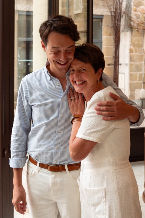Portrait de Sandrine Salesse et de son fils pour la marque Lingotins pour Lingotin à Brive-la-Gaillarde, France.