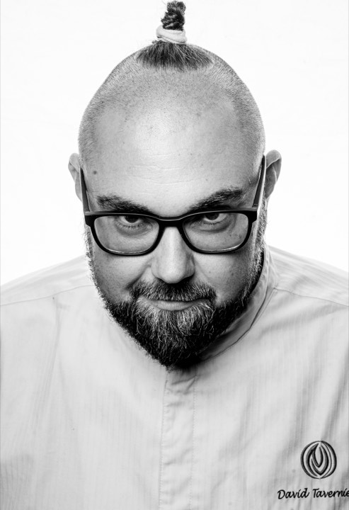 Portrait du chef David Tavernier pour Auberge de la Charme à Prenois, France.